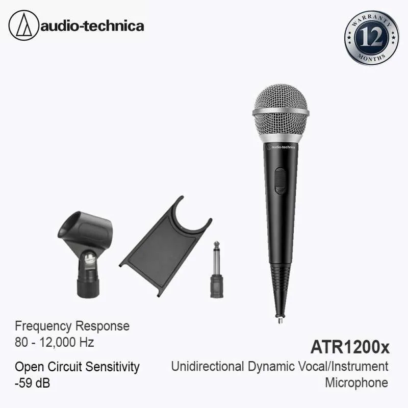 Audio-Technica ATR1200x Dynamic Vocal-Instrument Microphone