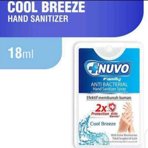 NUVO Hand Sanitizer Spray Biru 18 ml (1 box 48 PCS)