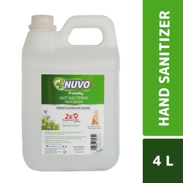 NUVO Hand Sanitizer Hijau 4 lt (1 box 3 btl)