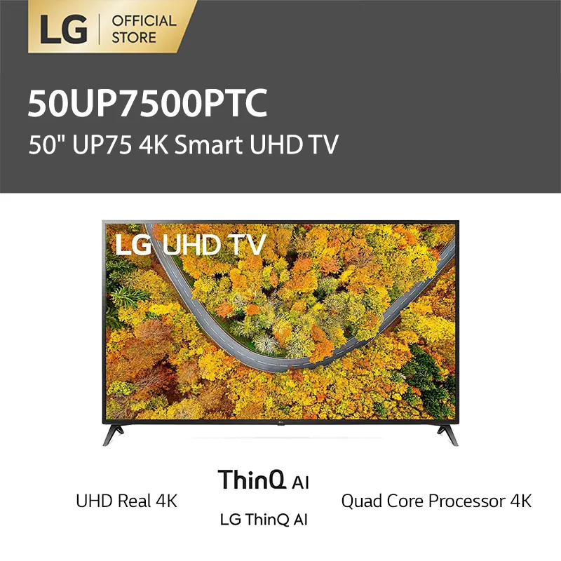 LG 50UP7500PTC 4K Smart UHD TV [50 Inch AI ThinQ-Bluetooth-AI Sound]