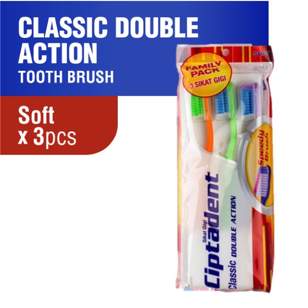 Ciptadent Classic Regular Soft isi 3 (1box isi 6 pack)