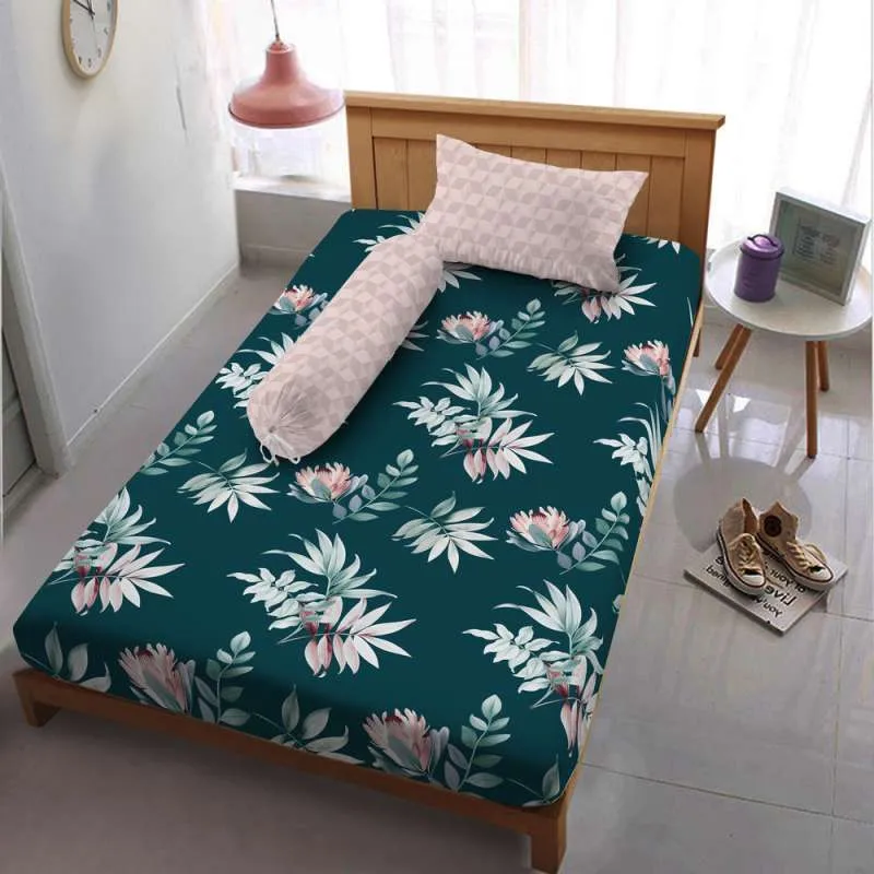 Sprei 120 Extra Single Flower Kintakun Dluxe Kirana Microfiber 20 cm (3in1)