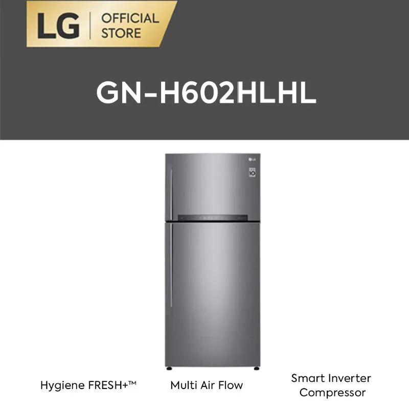 LG GN-H602HLHL Kulkas 2 Pintu Inverter Linear Compressor