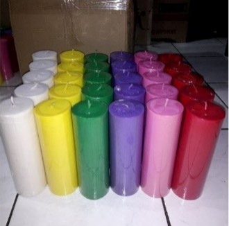 Pilar Candle Size 15cm - Soft Merah