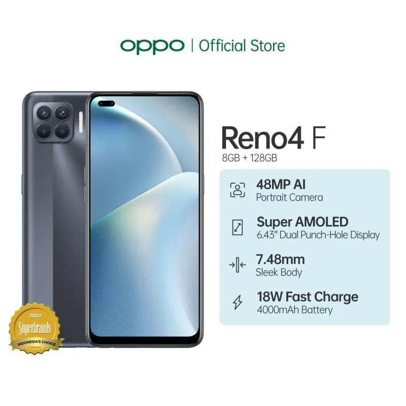 OPPO Reno4 F Smartphone [8GB/ 128GB]