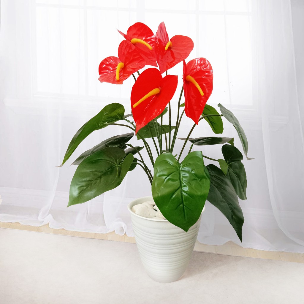 Bunga Palsu Anthurium (Tinggi 53cm)