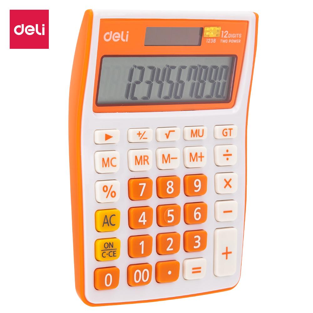 Deli Desktop Calculator W1238 ORANGE